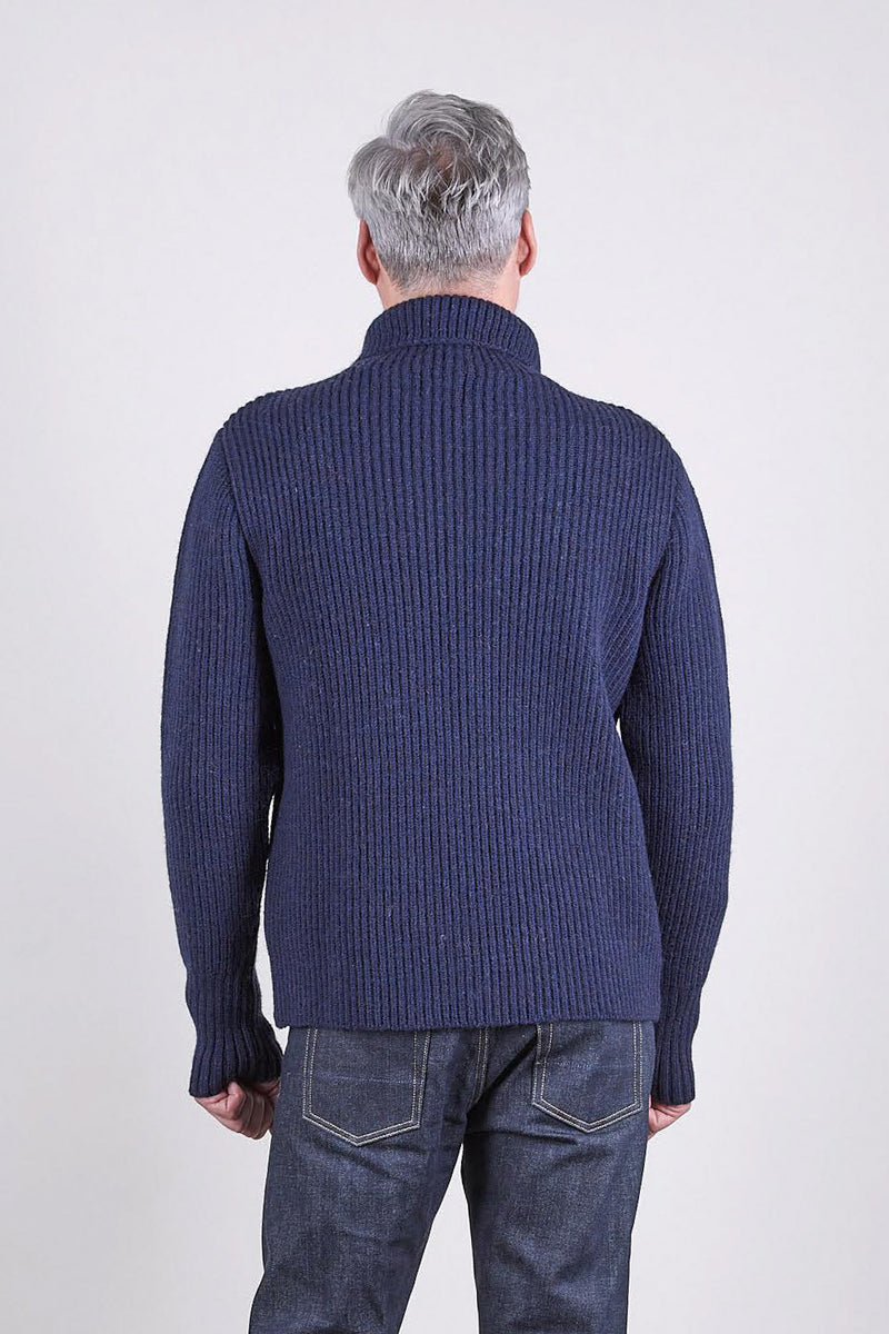 West End Carrick Merino Roll Neck Sweater in Navy main image 0