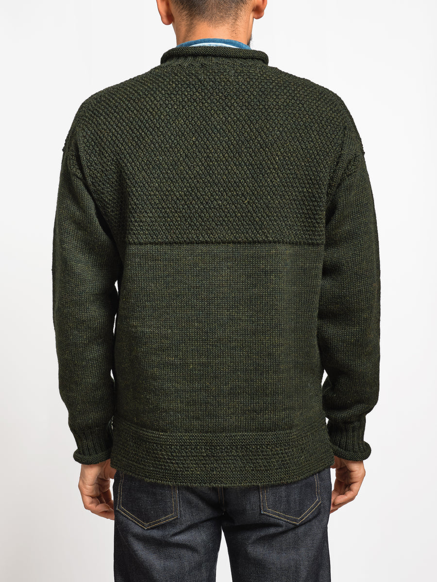 Men's Fisherman Sweater Loden / L