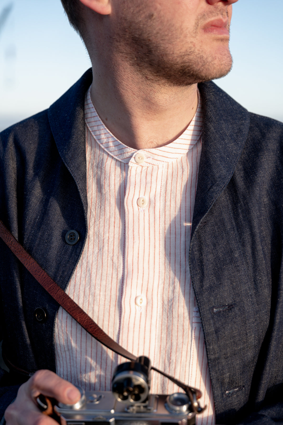 SE4 Shawl Collar Deck Jacket 11oz Japanese Denim| Blackhorse Lane