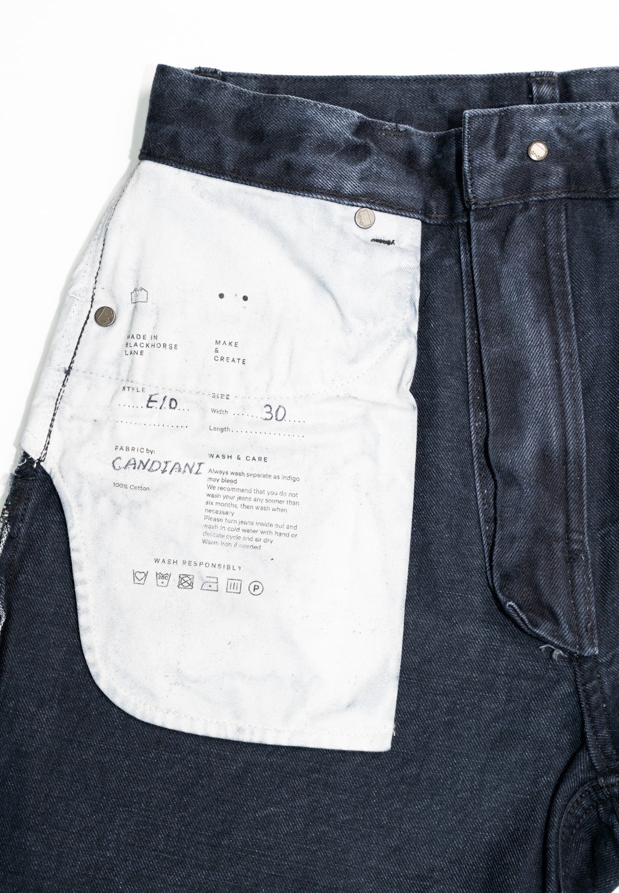 Blackhorse Lane Ateliers E10 Classic Straight Washed Black 15oz