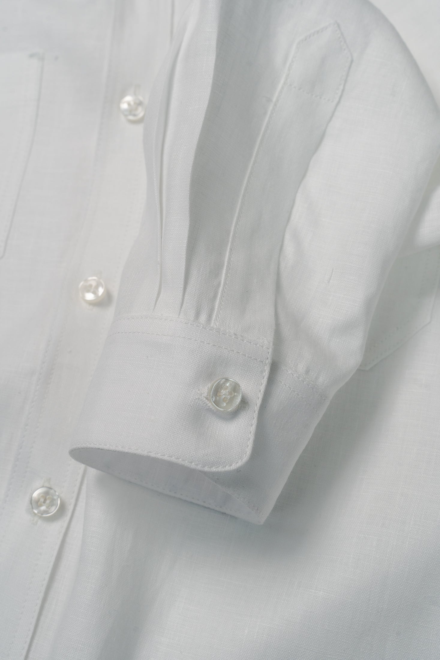 Men's Linen Shirt With Frilled Front and Cuffs 