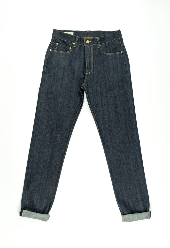 E5 Relaxed Tapered Indigo 14oz Japanese Raw Selvedge Mens Jeans