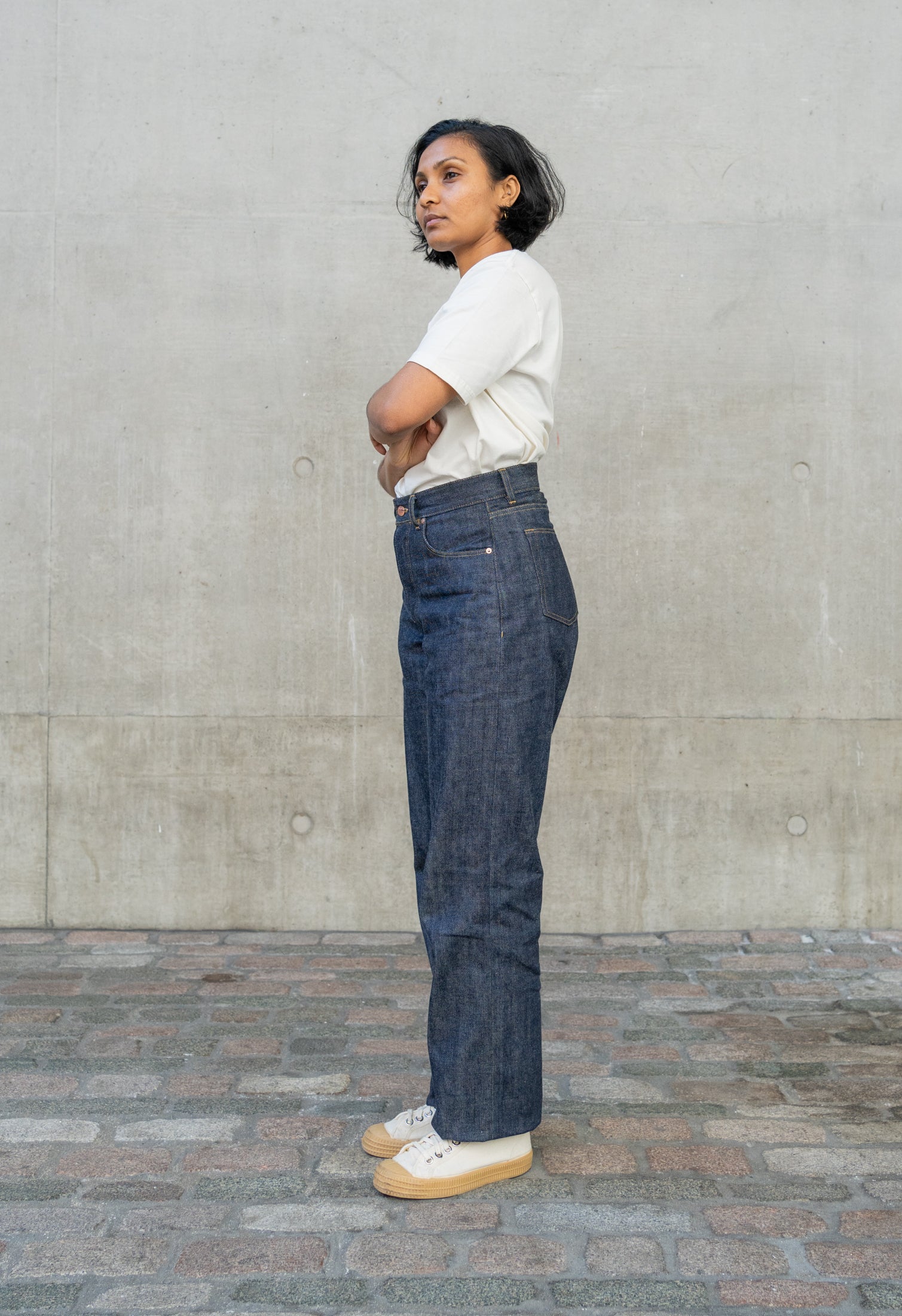 Blackhorse Lane Ateliers E7 High Waisted Wide Leg Indigo 13oz