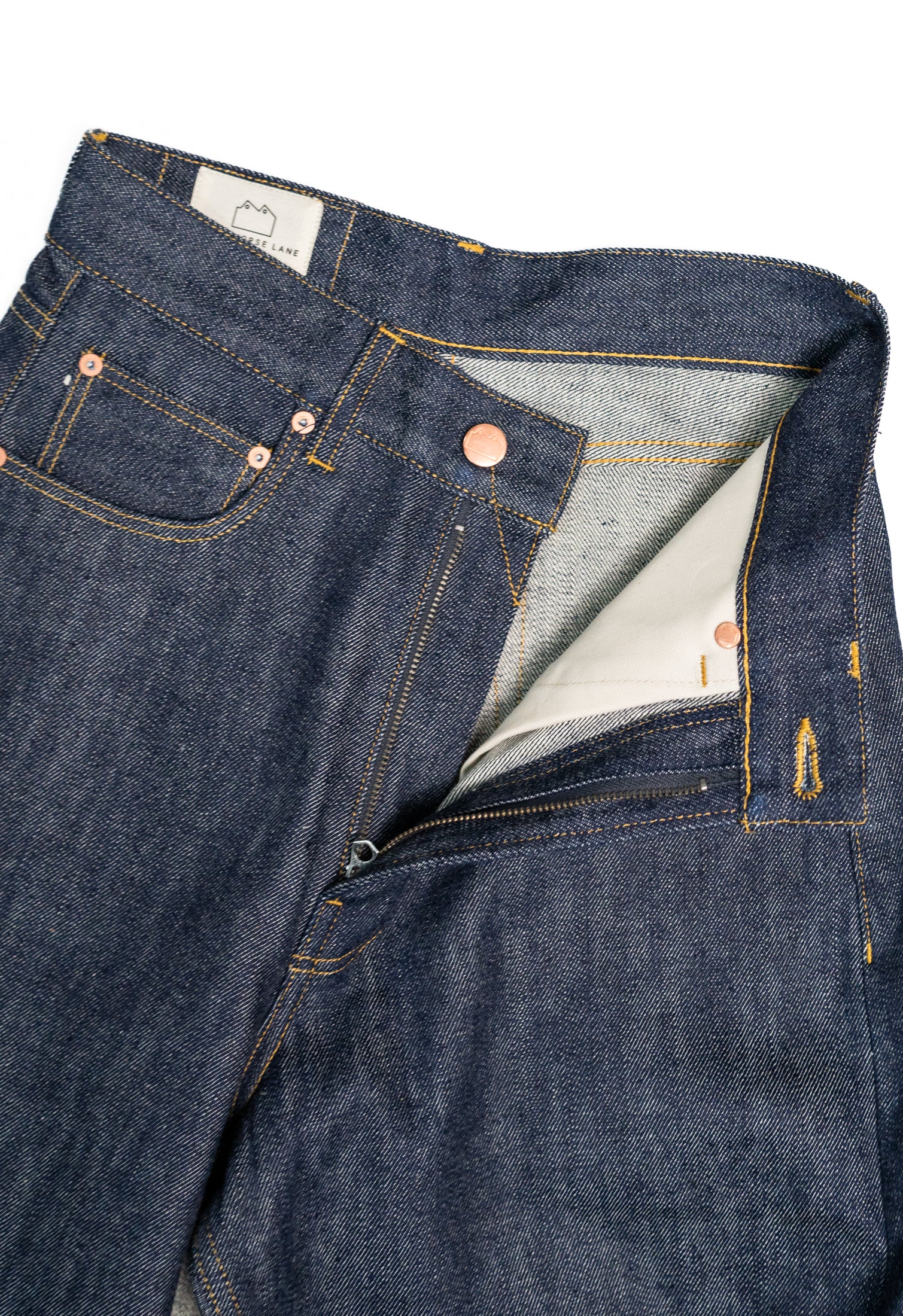 Blackhorse Lane Ateliers E7 High Waisted Wide Leg Indigo 13oz