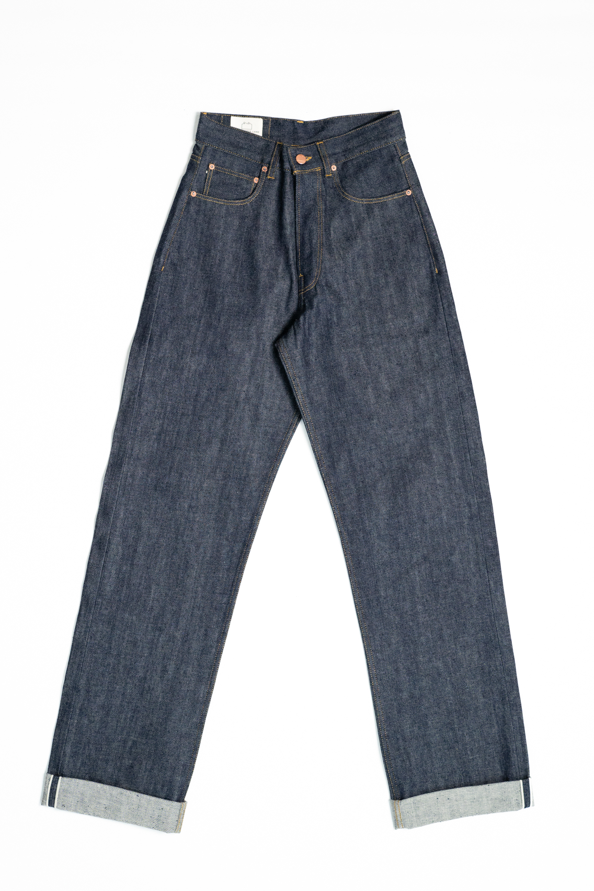 E7 High Waisted Wide Leg Indigo 13oz Neppy Japanese Raw Selvedge