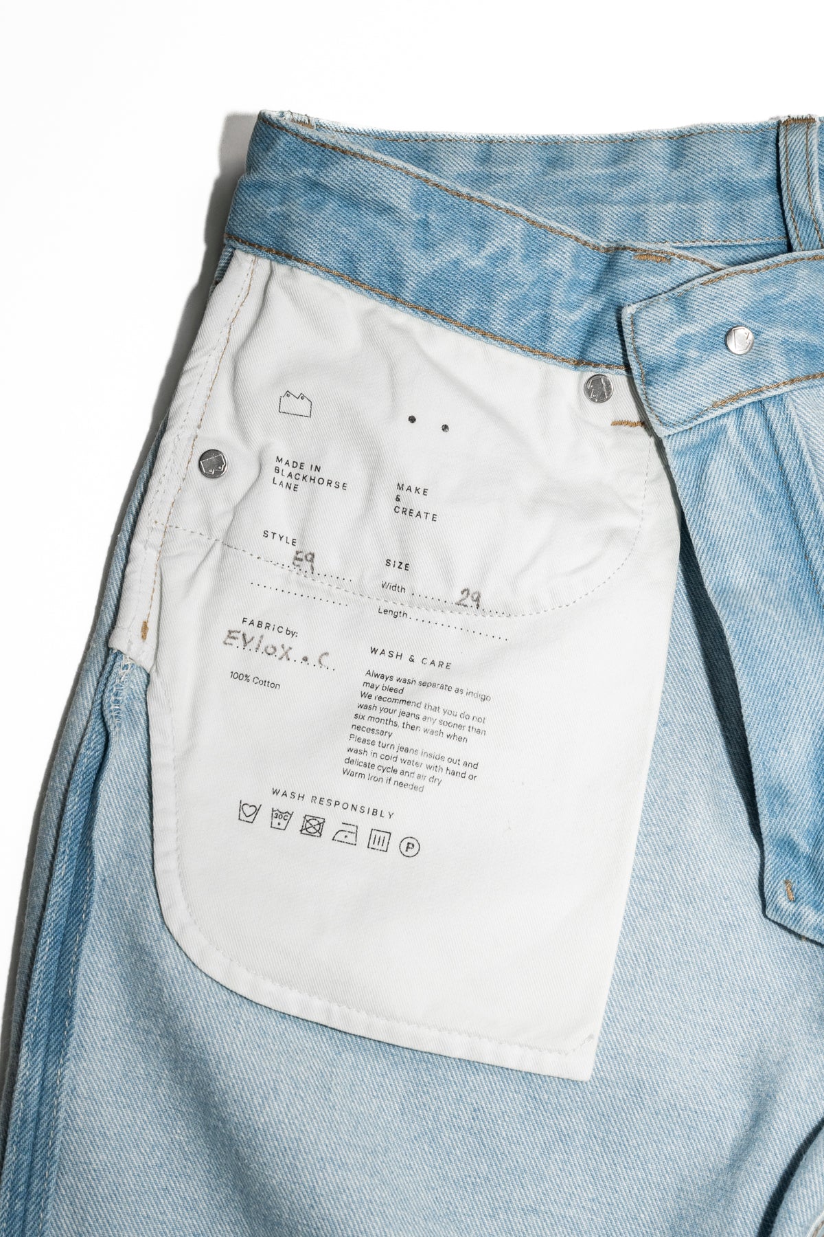 Blackhorse Lane Ateliers E9 Modern Straight Light Wash Indigo 14oz 