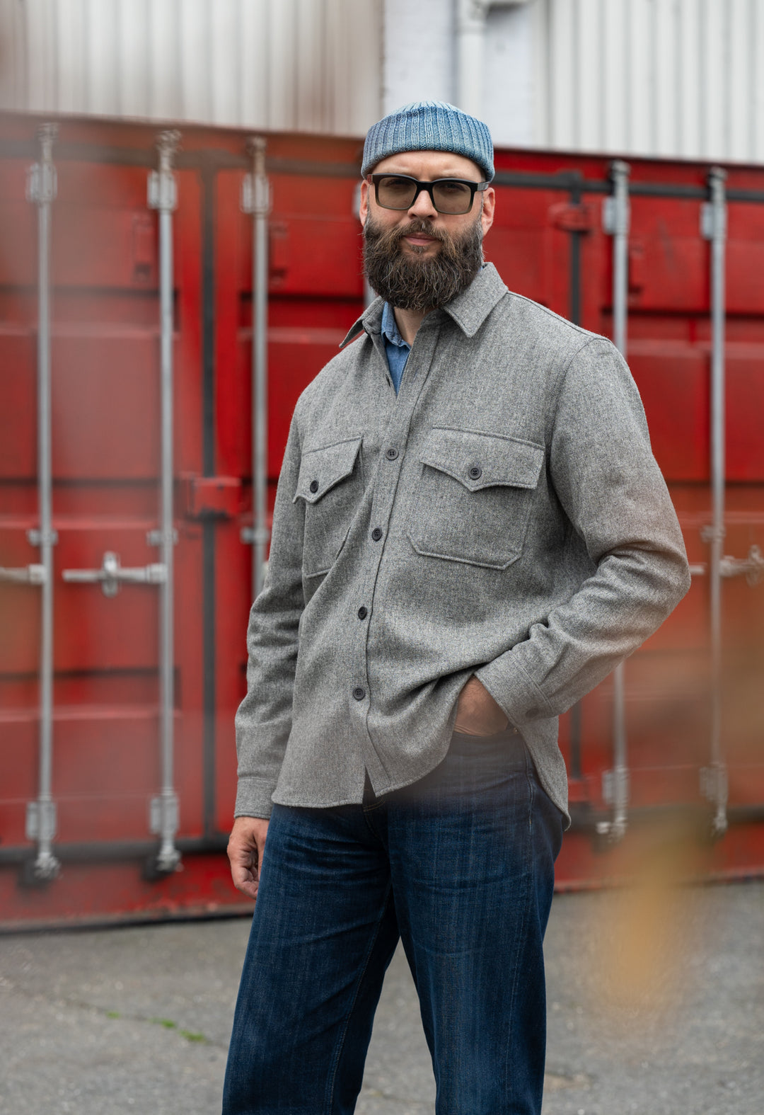 EC3 Men's Wool CPO Shirt Grey – Blackhorse Lane Ateliers