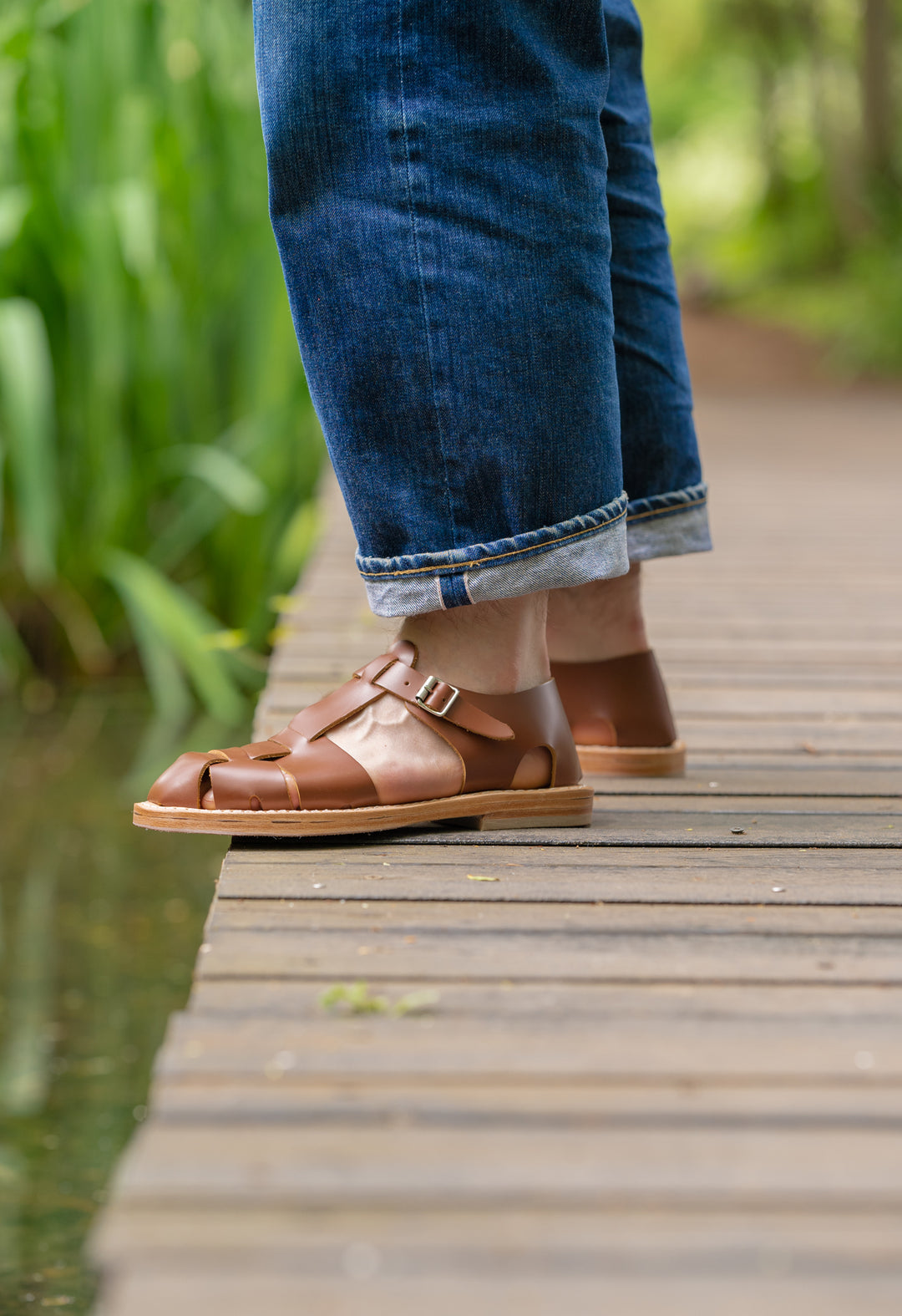 French-Military-Brown-Sandal-