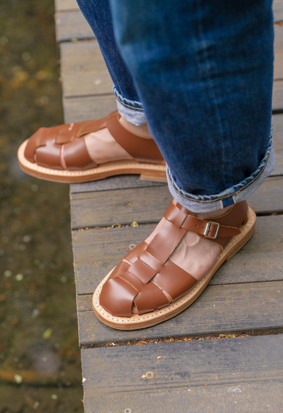 BROWN FRENCH MILITARY SANDALS | Blackhorse Lane Ateliers