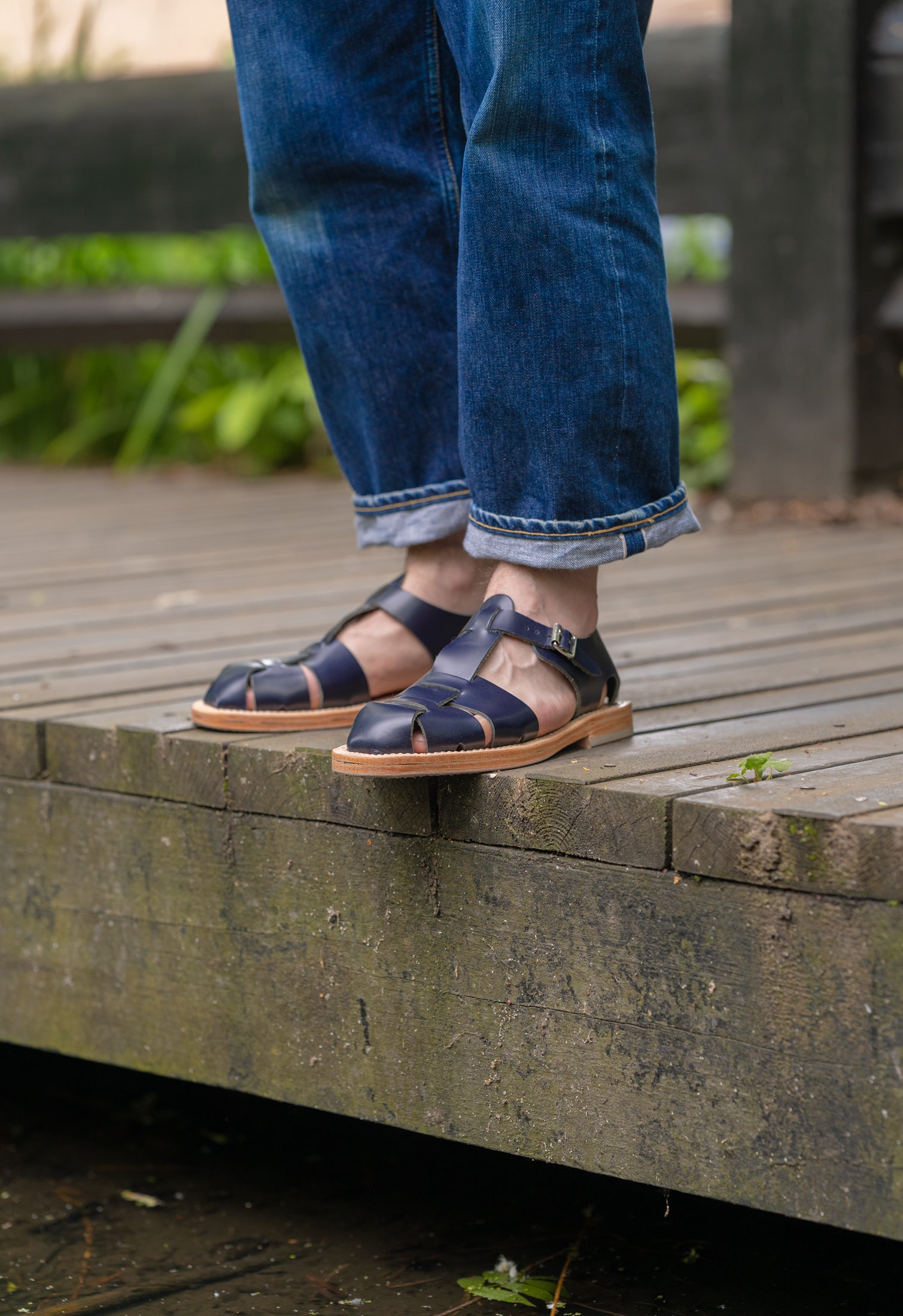Blackhorse Lane Ateliers FRENCH MILITARY SANDALS NAVY | King's Cross