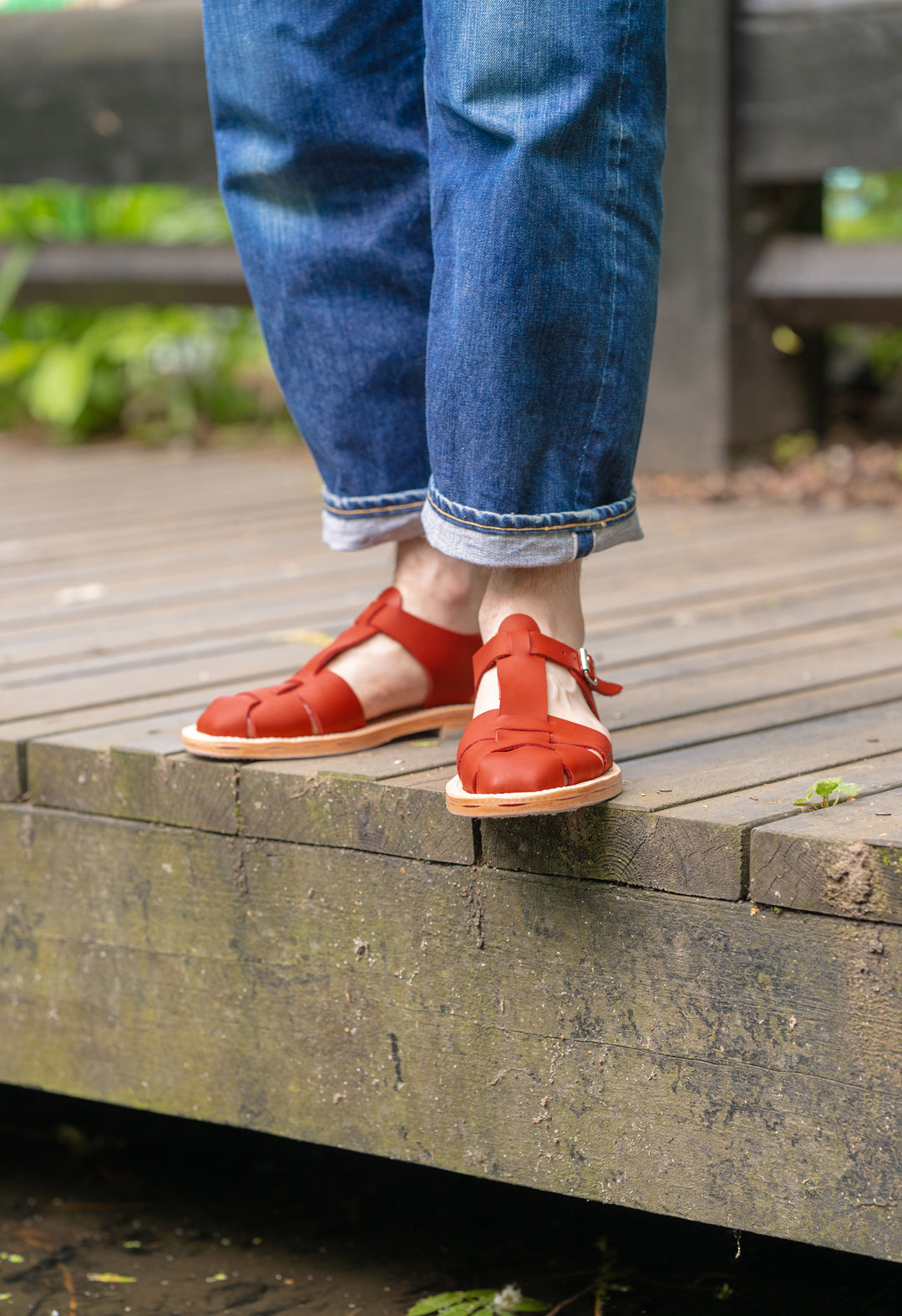 RED FRENCH MILITARY SANDALS | Blackhorse Lane Ateliers