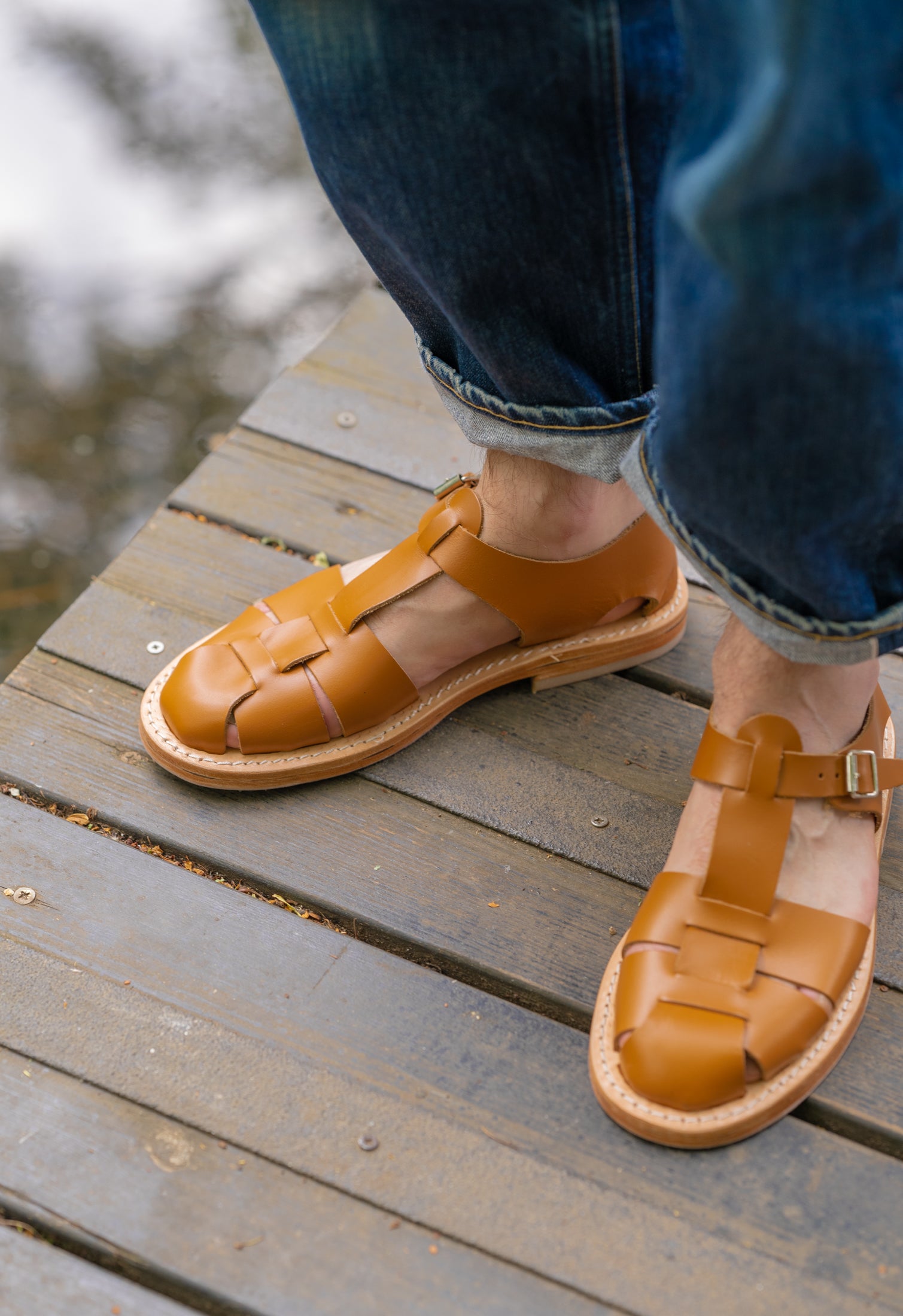 Blackhorse Lane Ateliers FRENCH MILITARY SANDALS TAN | King's Cross