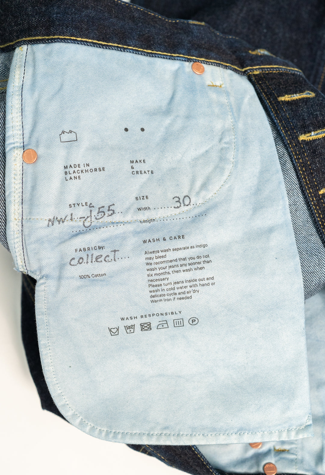 NW1 Relaxed Heritage Indigo 14oz Japanese Rinse Selvedge Mens