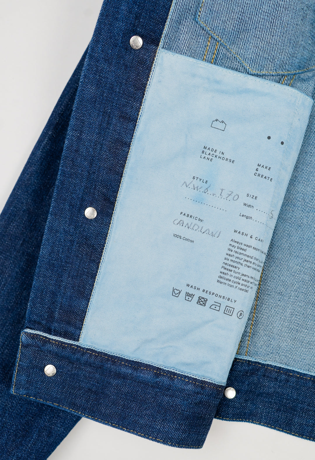 【美品】BLACKHORSE LANE ATELIERS ジャケット NW6 NW6 Type 3 Trucker Denim Jacket 13.75oz Italian Selvedge