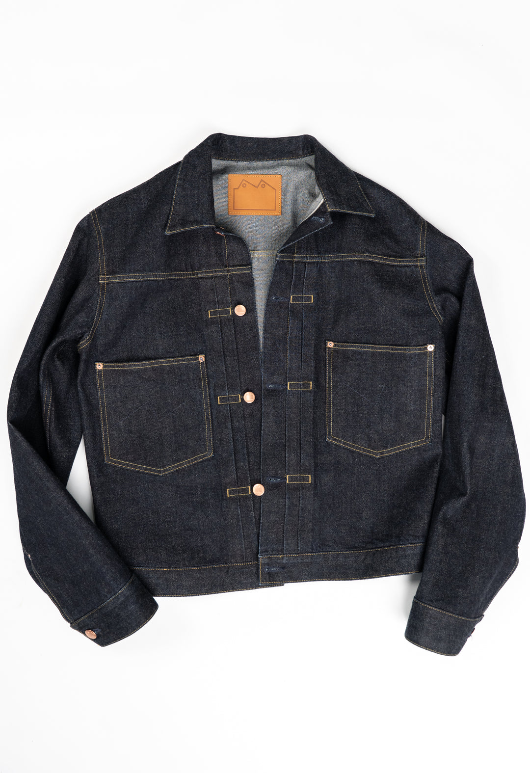 ジャケット・アウター AMERI 2WAY CHINO DENIM DOCKING JACKET W8 SELVEDGE DENIM TYPE II JACKET IN JAPANESE 14OZ INDIGO