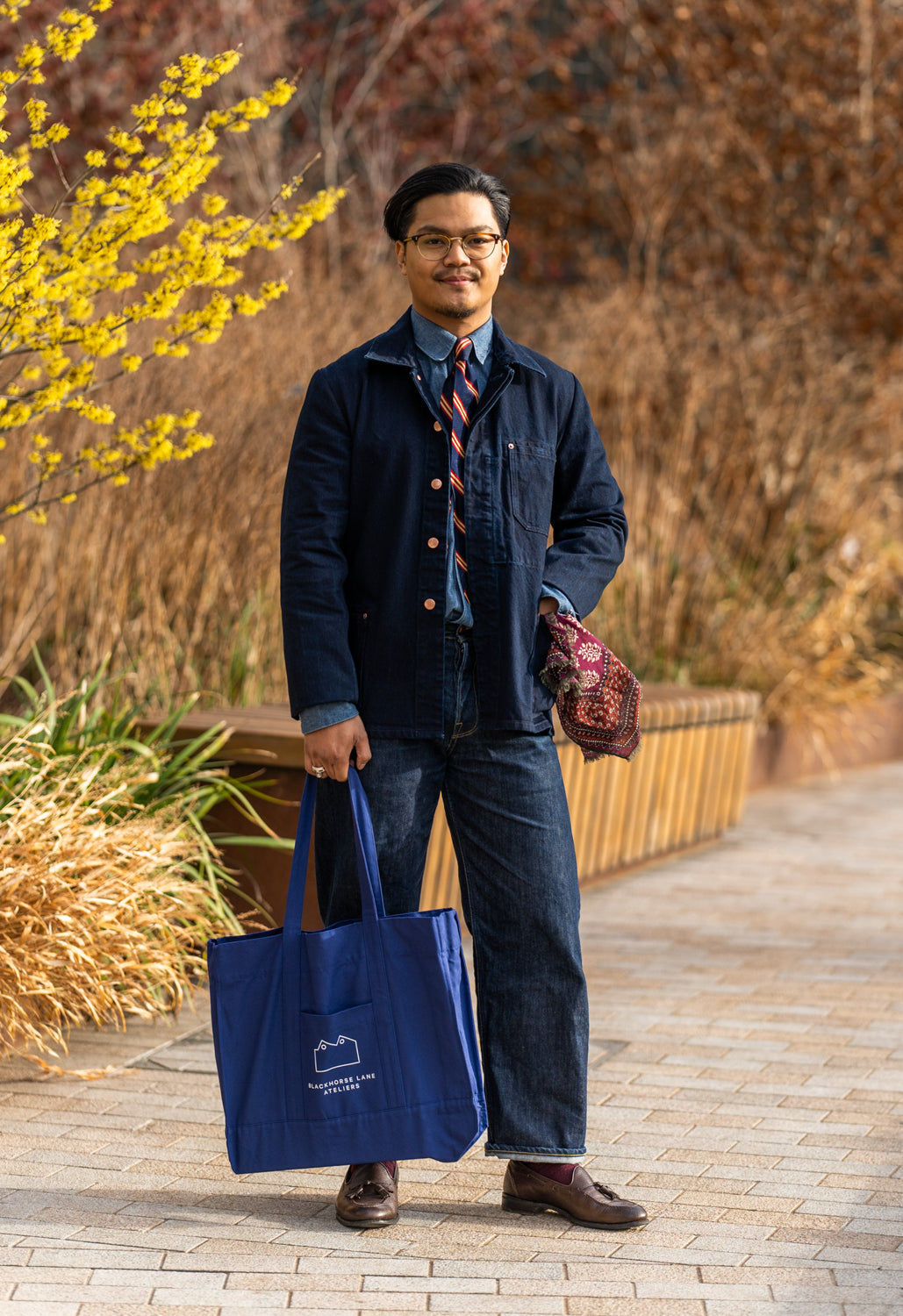 E17 Double Indigo Japanese Mens Chore Jacket | Blackhorse Lane