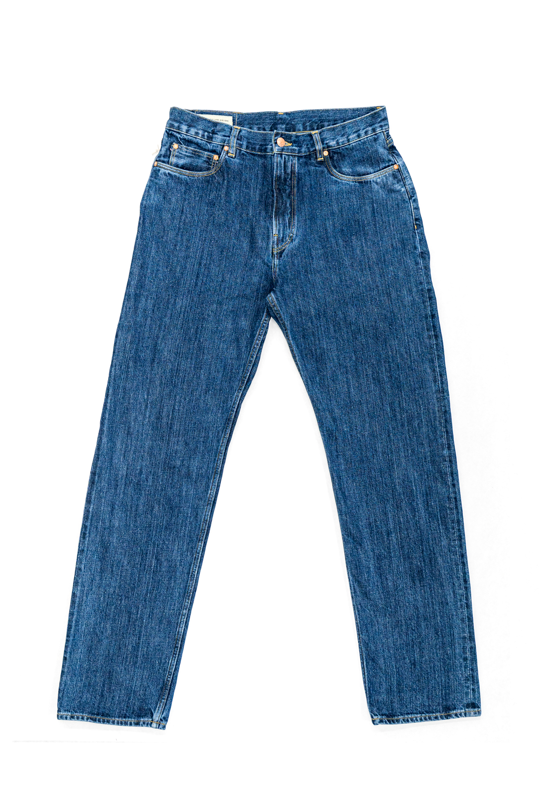 Classic Heavy Blue Indigo Wash Whisker Jeans Premium Wash