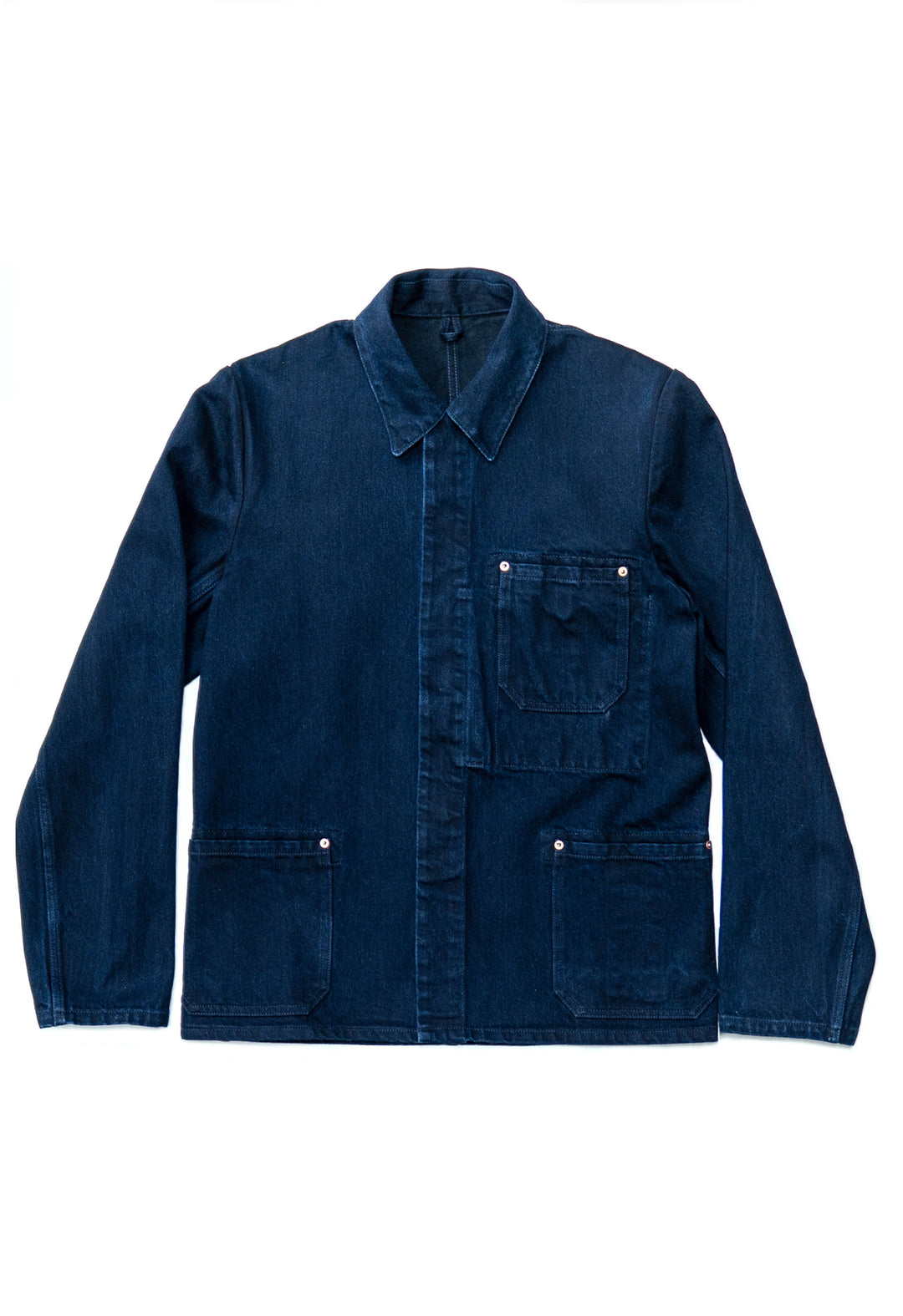 E17 Double Indigo Japanese Mens Chore Jacket | Blackhorse Lane Ateliers –  Blackhorse Lane Ateliers