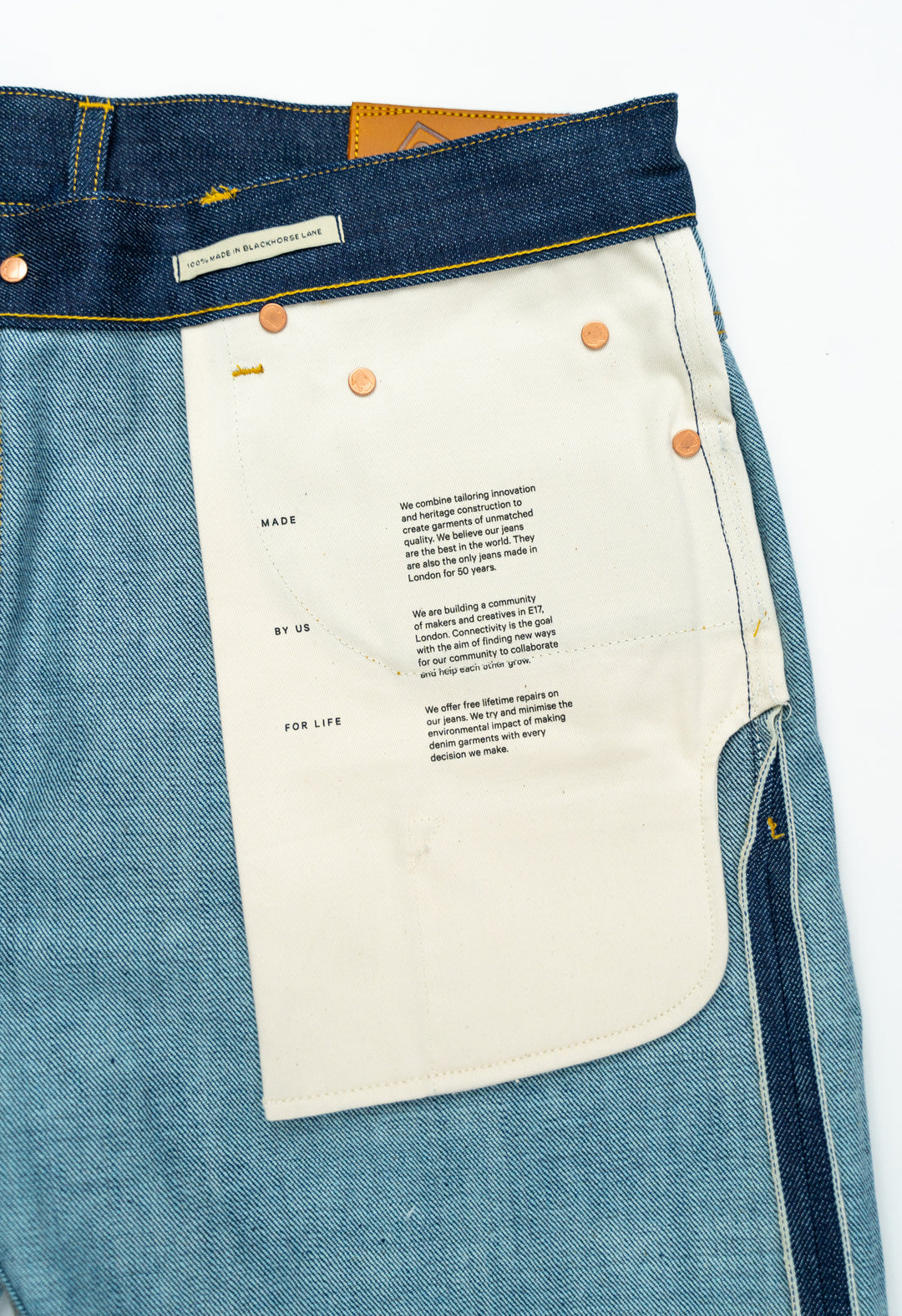 E5 Relaxed Tapered 13.75oz Italian Raw Indigo Selvedge Mens Jeans