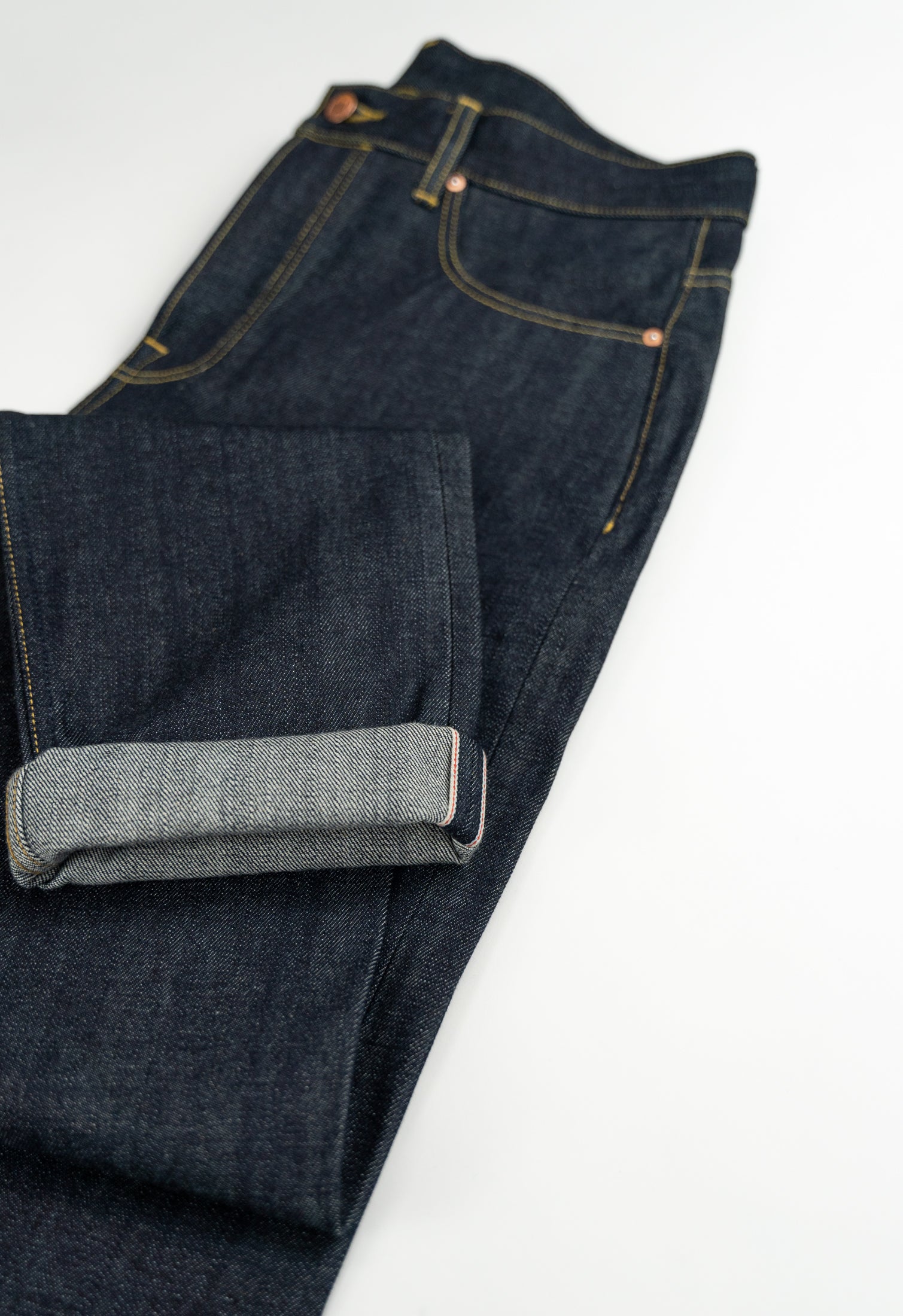 E5 Relaxed Tapered Indigo 14oz Japanese Raw Selvedge Mens Jeans