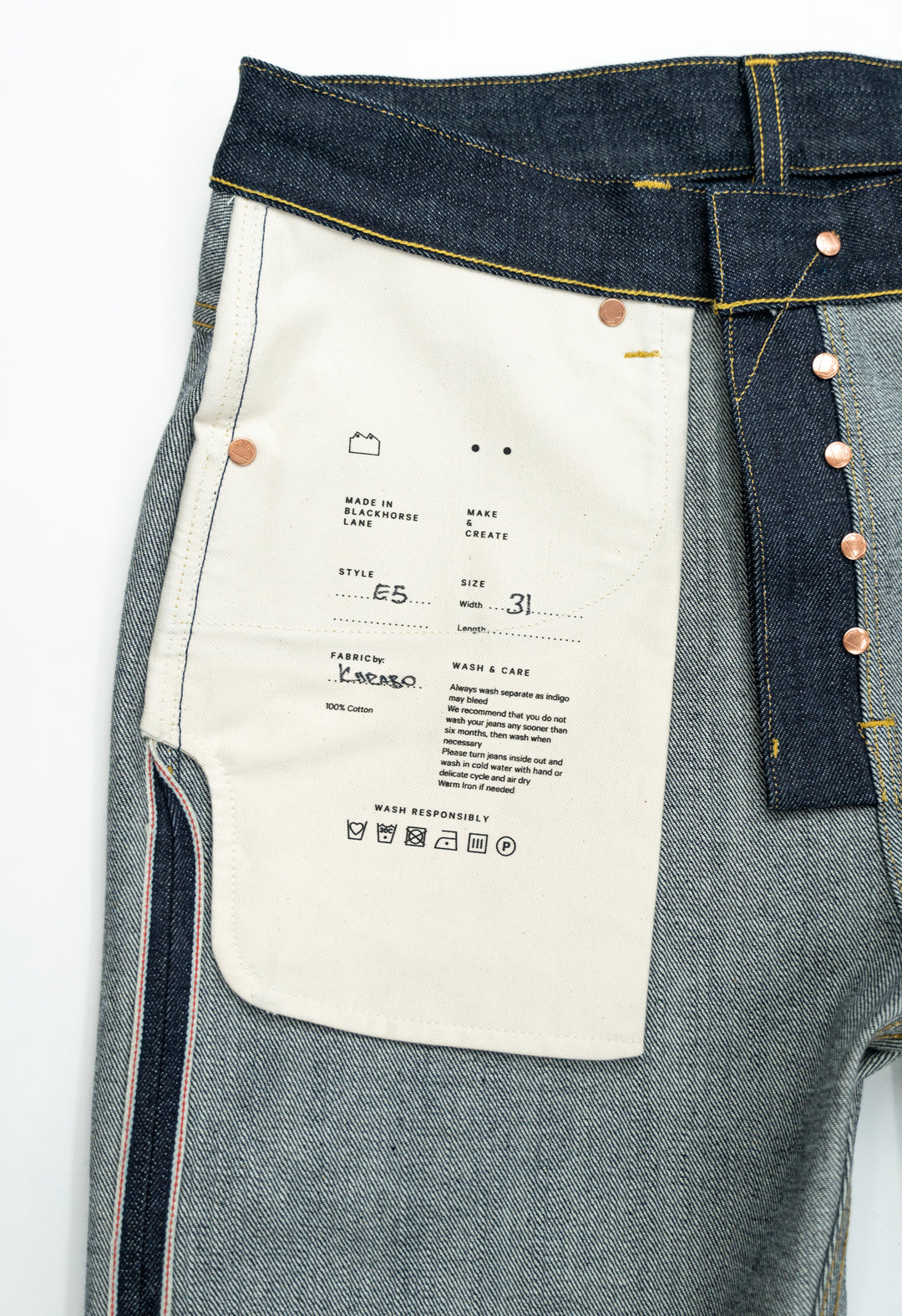 E5 Relaxed Tapered Indigo 14oz Japanese Raw Selvedge Mens Jeans