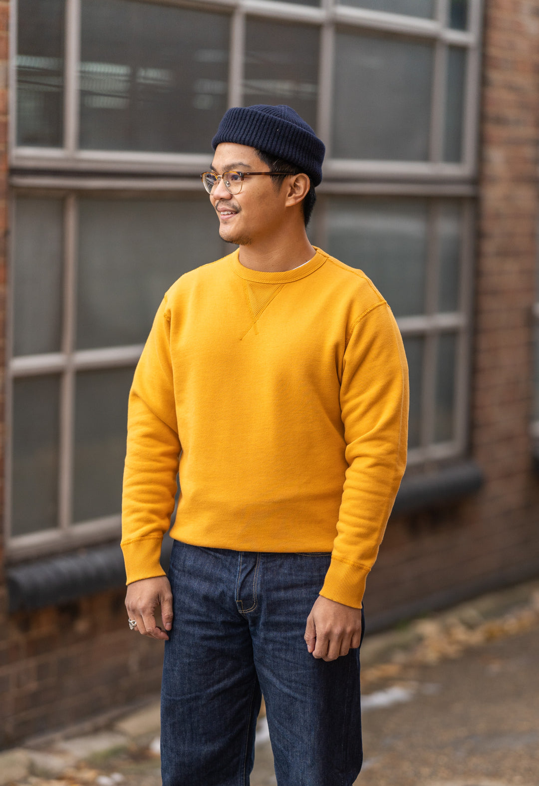 N7 Heavyweight Sweatshirt Mustard | Blackhorse Lane Ateliers