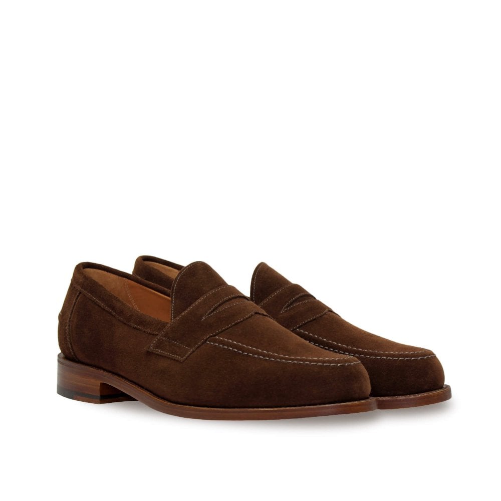 SANDERS ALDWYCH POLO SNUFF SUEDE PENNY LOAFER