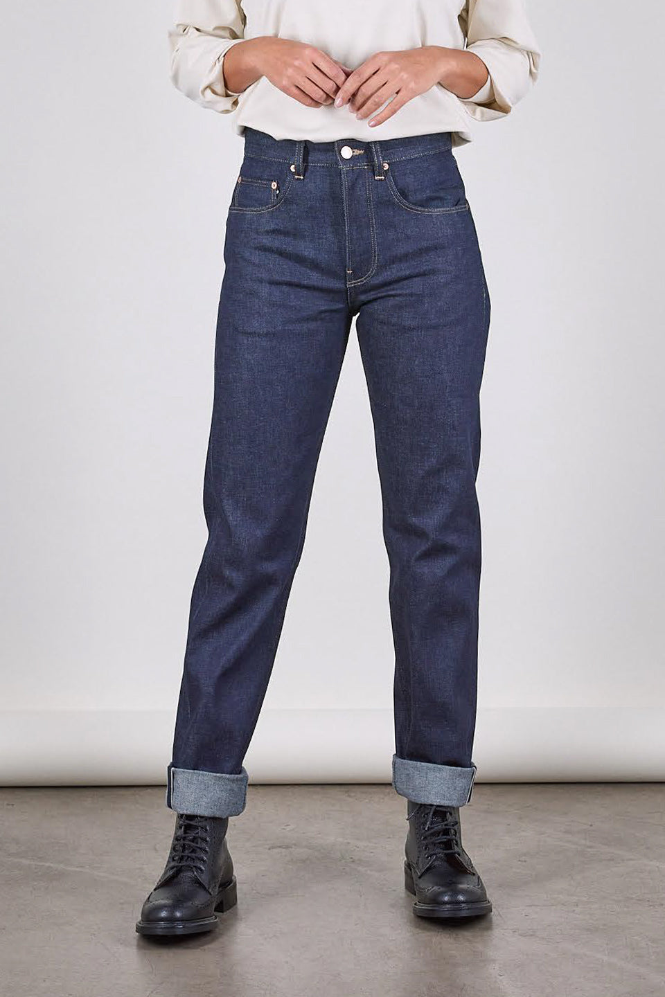 WC2 Relaxed Tapered Indigo 14oz Japanese Raw Selvedge Womens Jeans